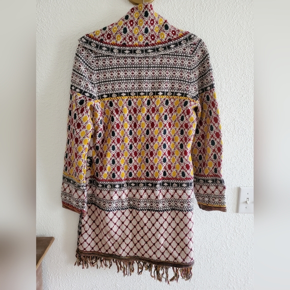 ANGEL OF THE NORTH ANTHROPOLOGIE Longline Beaded Lambswool Sweater Cardigan M - Picture 8 of 8